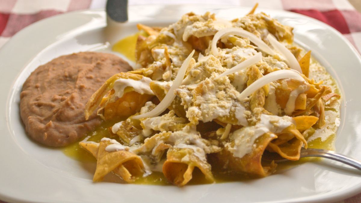 Chilaquiles verdes cucina Messico