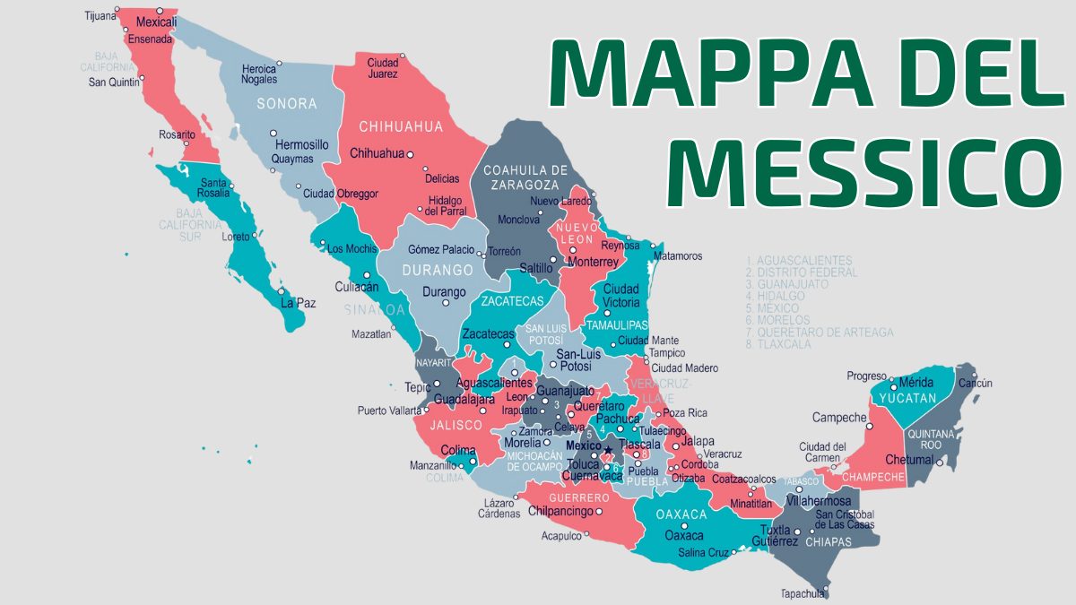 Mappa del Messico
