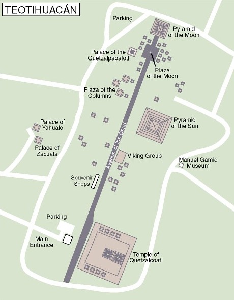 Mappa Teotihuacan